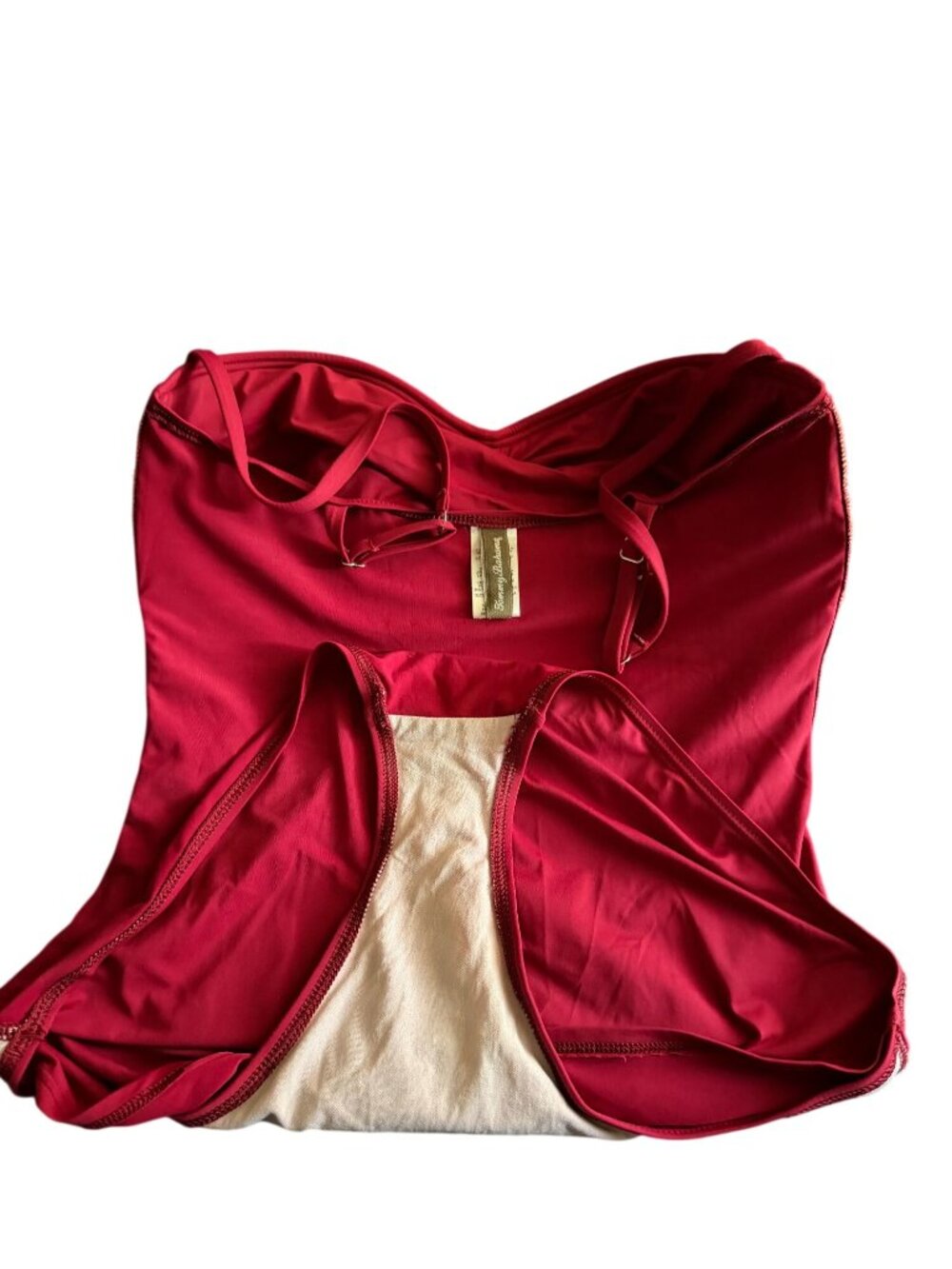 Tommy Bahama Womens Raspberry Swim Bathing Suit Rauch Twist Top Slim Straps 12 - Picture 10 of 11